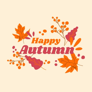 Free Happy Autumn Clipart Template to Edit Online