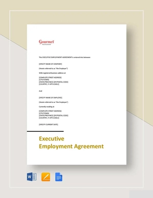 Restaurant Executive Employment Agreement Template
