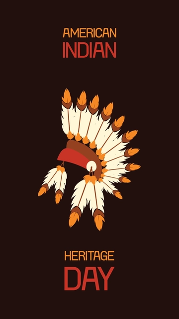 Free American Indian Heritage Day iPhone Background Template to Edit Online