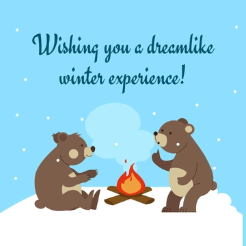 Free Winter Wishes Clipart Template to Edit Online