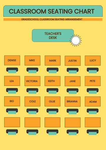 Free Classroom Seating Chart Template to Edit Online