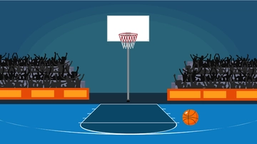 Free Blue Basketball Background Template to Edit Online