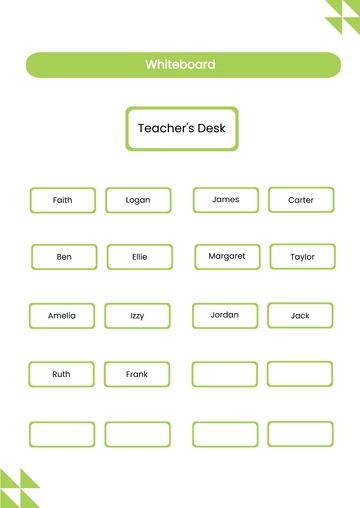 Free Simple Classroom Seating Chart Template to Edit Online