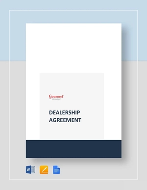 Restaurant Dealership Agreement Template