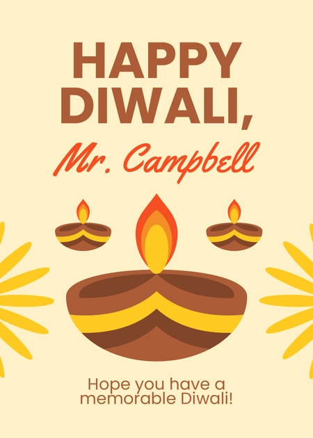 Happy Diwali Greeting Card