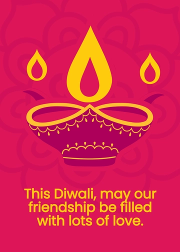 Free Diwali Wishes For Friend Template to Edit Online