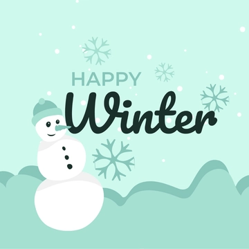 Free Happy Winter Clipart Template to Edit Online