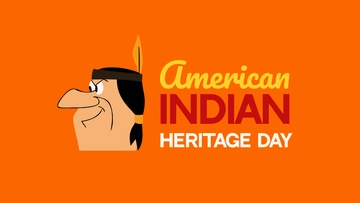 Free American Indian Heritage Day Cartoon Background Template to Edit Online