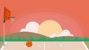 Free Sunset Basketball Background Template to Edit Online