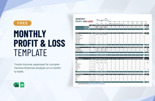 Monthly Profit And Loss Template