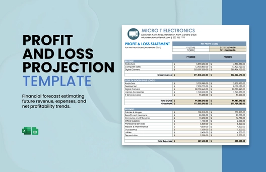 Profit And Loss Projection Template Profit And Loss Projection Template