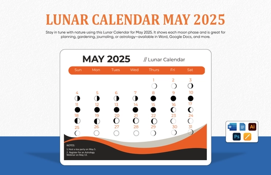 Lunar Calendar May 2025