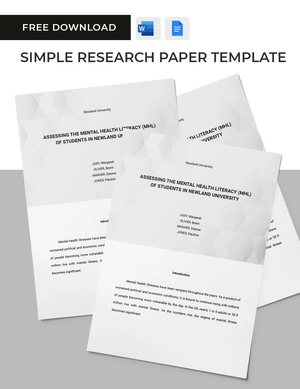 Simple Research Paper Template