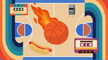 Free Retro Basketball Background Template to Edit Online Free Retro Basketball Background Template to Edit Online