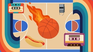 Retro Basketball Background