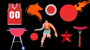 Red And Black Basketball Background