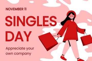 Free Singles Day Banner Template to Edit Online