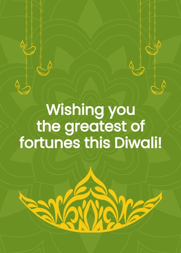 Free Diwali Day Wishes Template to Edit Online