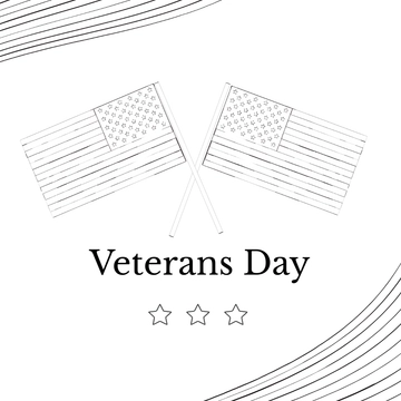 Free Easy Veterans Day Drawing Template to Edit Online