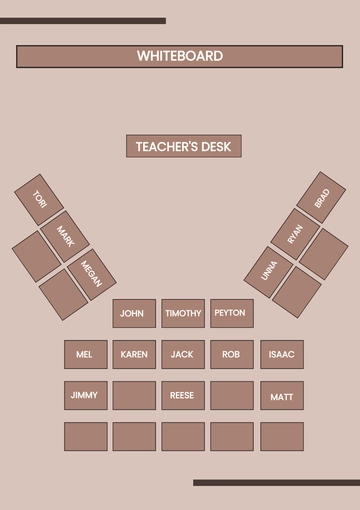 Free University Classroom Seating Chart Template to Edit Online