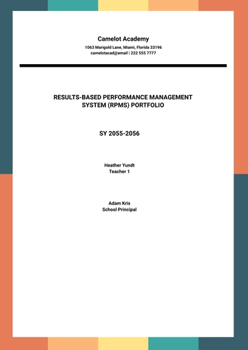 Free RPMS Digital Portfolio Template to Edit Online