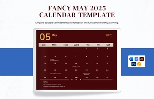 Fancy May 2025 Calendar