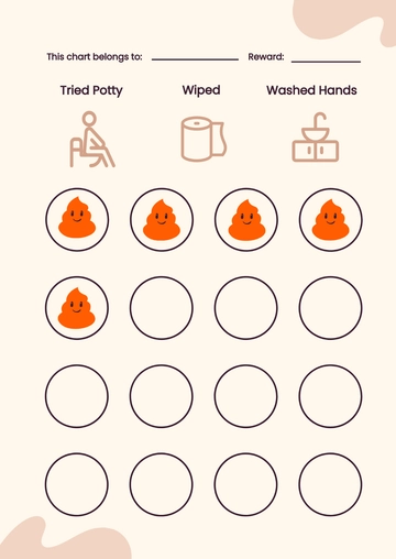 Free Potty Chart Sticker Template to Edit Online