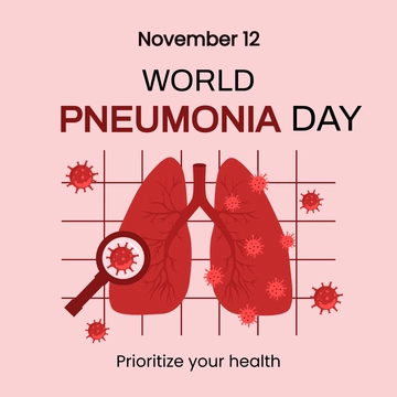 Free World Pneumonia Day FB Post Template to Edit Online