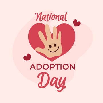Free National Adoption Day Cartoon Clipart Template to Edit Online