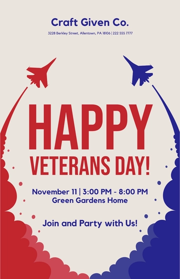 Free Veterans Day Poster Template to Edit Online
