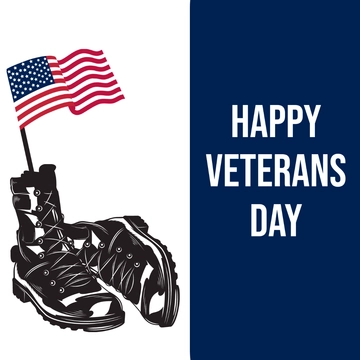 Free Happy Veterans Day Clipart Template to Edit Online