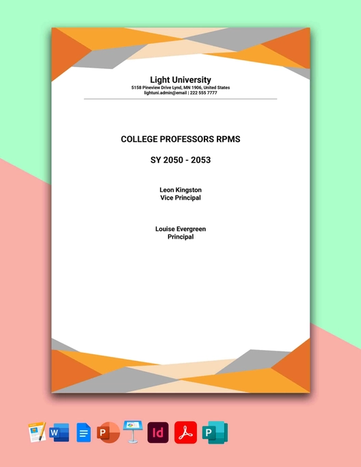 Sample RPMS Portfolio Template