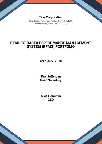 Free Modern RPMS Portfolio Template to Edit Online