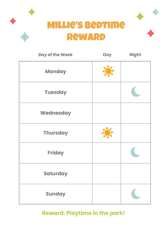 My 'Stay In Bed' Sticker Chart For Boys And Girls