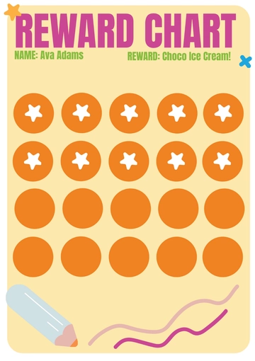 Free Colorful Sticker Chart For Kids Template to Edit Online