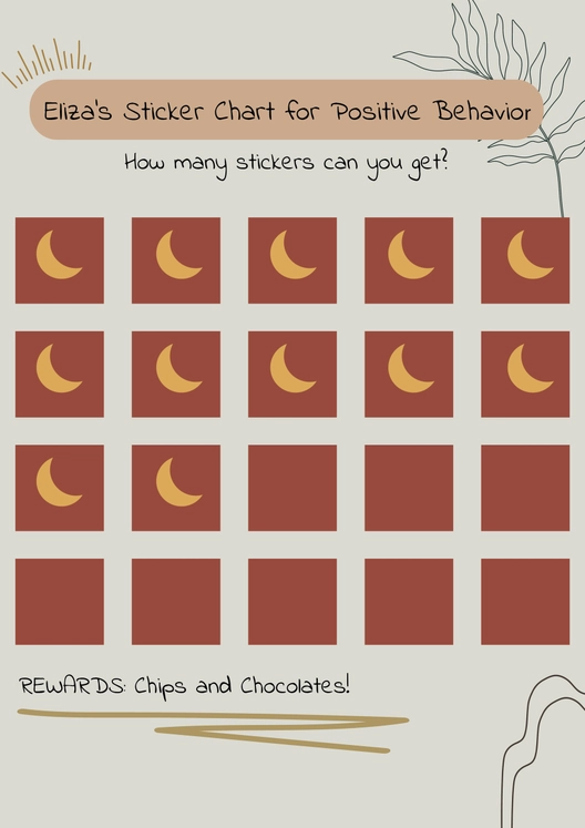 Boho Sticker Chart