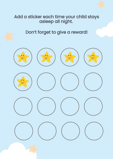 Free Sleep Sticker Chart Template to Edit Online
