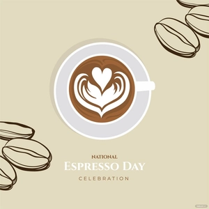 National Espresso Day Celebration Vector