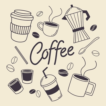 Free National Espresso Day Cartoon Clipart Template to Edit Online