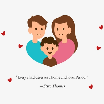 Free National Adoption Day Quote Vector Template to Edit Online