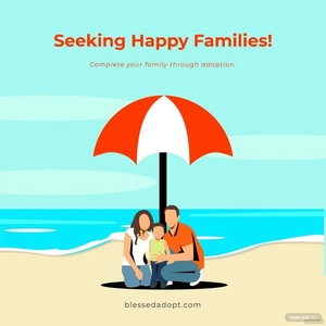 National Adoption Day Flyer Vector