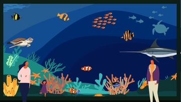 Free Marina Aquarium Background Template to Edit Online