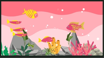 Free Pink Aquarium Background Template to Edit Online