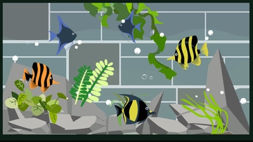 Free Tile Aquarium Background Template to Edit Online