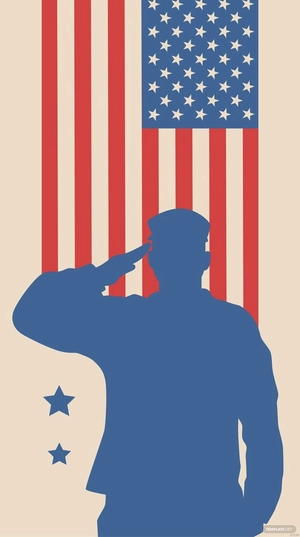 Free Veteran's Day iPhone Background Template to Edit Online