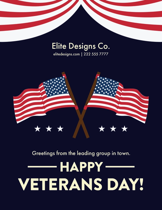 Happy Veterans Day Flyer