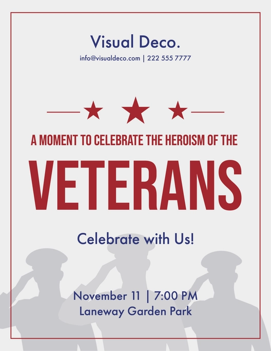 Blank Veterans Day Flyer