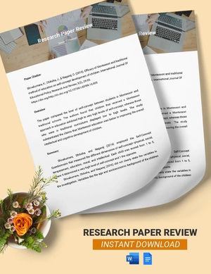 Research Paper Review Template