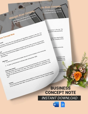 Business Concept Note Template Business Concept Note Template