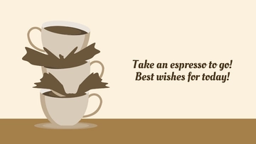 Free National Espresso Day Wishes Background Template to Edit Online